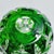 Vintage Emerald Green Cut-to-Clear Lead Crystal Sphere Vase, 1970s For Sale - Image 4 of 10