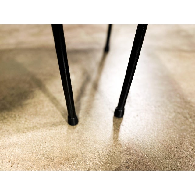 Carlo Hauner Pair of Caned Stools with Iron Frame by Carlo Hauner, Forma, Brazilian Modern, 1950s - Lot 851B For Sale - Image 4 of 13
