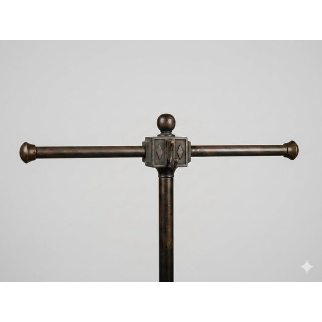 Rustic European 1940s English Cast Iron Coat Rack For Sale - Image 3 of 4