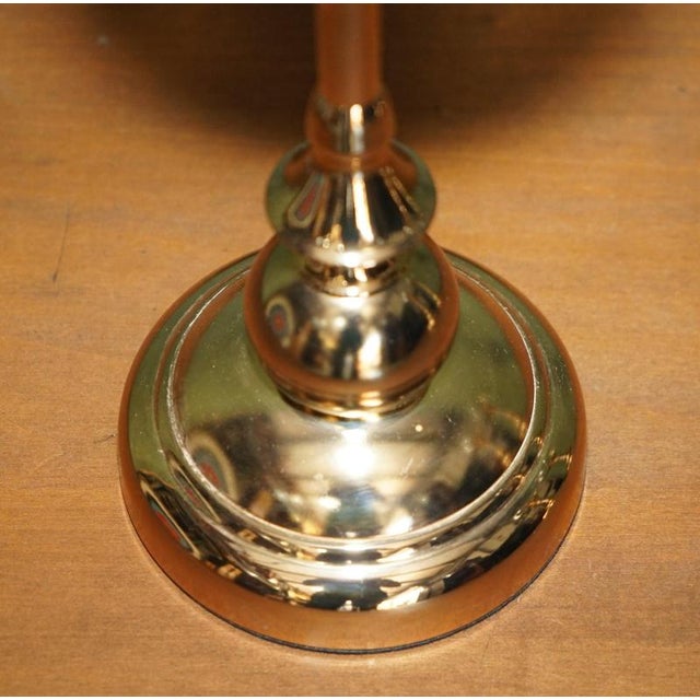 Brass Finish an Glass Candleholders, Set of 4 For Sale - Image 9 of 17