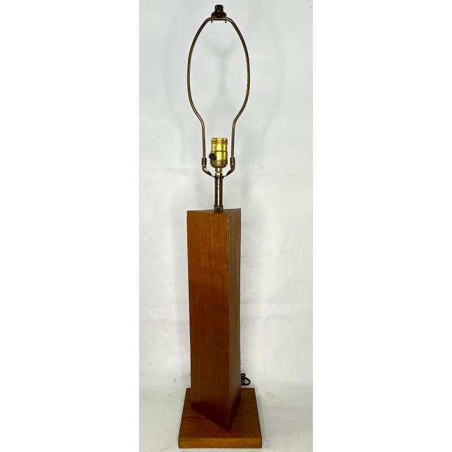 Wood Mid-Century Modern Teak Table Lamp For Sale - Image 7 of 7