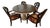 Arhaus Luca 54” Pedestal Table With 4 Arhaus Jordan Bell’Arte Armchairs For Sale