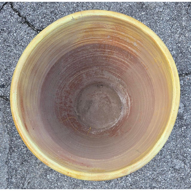 2020s Copilot Said: Moroccan Handcrafted Pottery Planter / Golden Yellow For Sale - Image 5 of 6
