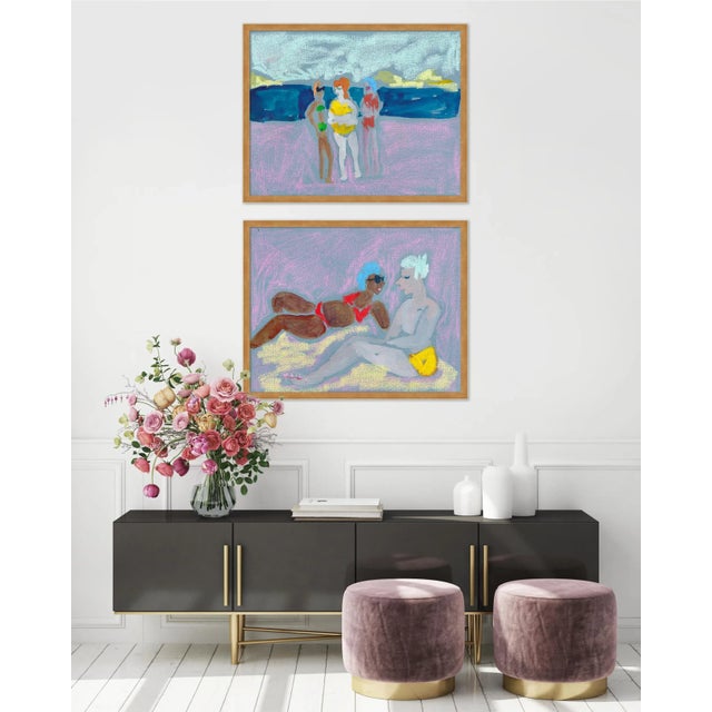 DESCRIPTION: Ipanema, Diptych by Happy Menocal in Gold Frame, Small Art Print SPECIFICATIONS: Type: Giclée Art Print on...