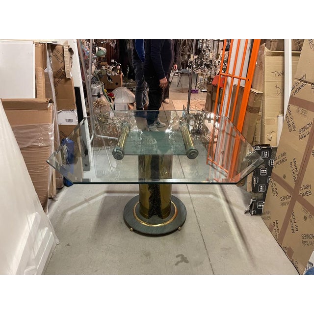 Mid-Century Italian Crystal Brass Dining Table, 1970s For Sale - Image 18 of 18