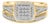 14K Yellow Gold Plated Sterling Silver 1/2 Cttw Diamond Square Cluster Bridal Set - Size 7 For Sale