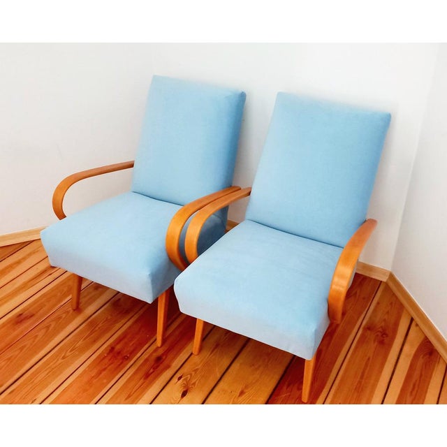 Set of Armchairs attributed to Jaroslav Šmidek for Ton, Czechoslovakia, 1960s For Sale - Image 12 of 17