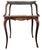 Wood Antique French Louis XV Floral Inlay Rosewood & Bronze Double Tier Dessert Table For Sale - Image 7 of 15