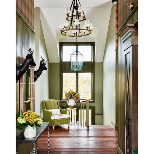 Designer Ralph Lauren Beatrice Large Lantern in Aged Iron Finish. Specifications: Height: 41.5" Width: 24" Canopy: 8"...
