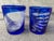 Mid 20th Century Bohemia Cut to Clear Cobalt Etched Tumblers Glasses a Pair For Sale - Image 11 of 15