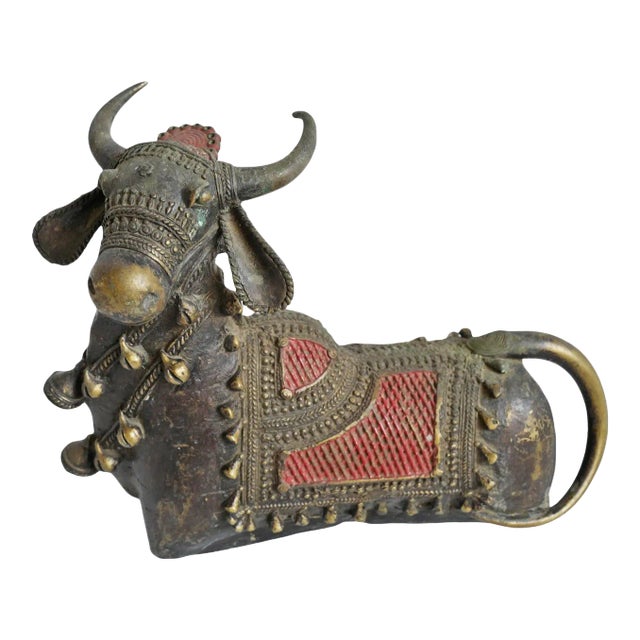 Antique Brass Nandi Bull India For Sale
