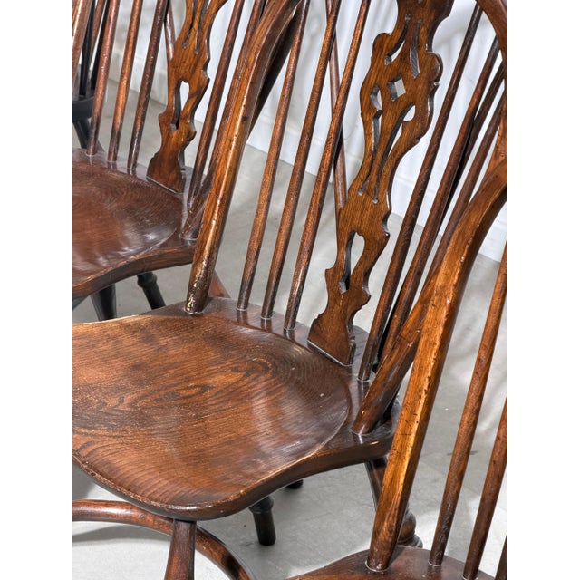 Brown Antique Windsor Chairs in Wood, Set of 8 For Sale - Image 8 of 10