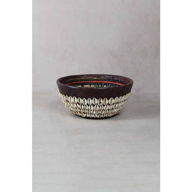 Vintage Hausa Bowl with Leather For Sale - Image 3 of 6