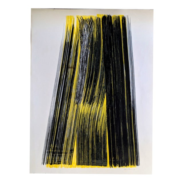 Hans Hartung, Abstraction in Colors, Original Hand-Signed Color Lithograph, 1972 For Sale