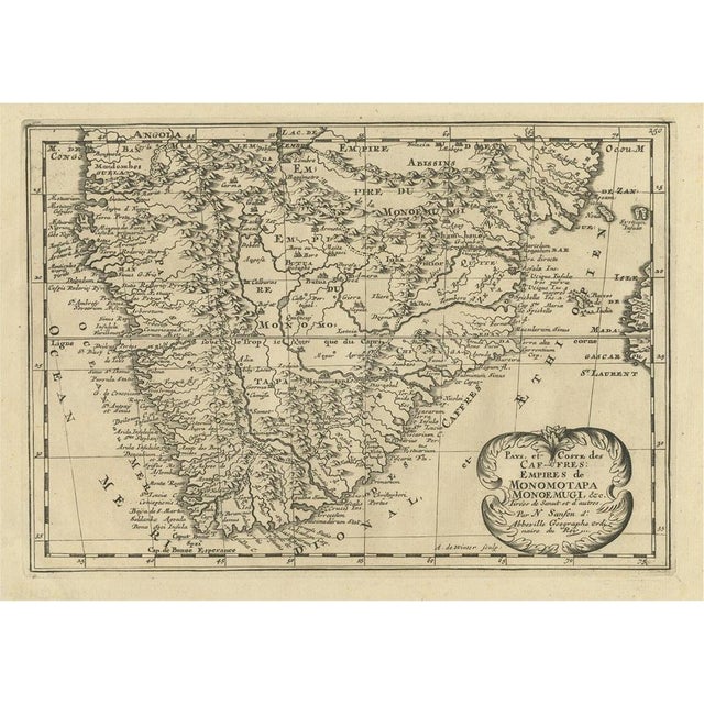 Engraved Map of South Africa by Antoine d'Winter, 1680s For Sale - Image 5 of 5