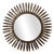 Round Metal Sunburst Wall Mirror, Italy, 1950s For Sale