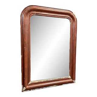 Large Burgundy Red Biedermeier Mirror For Sale