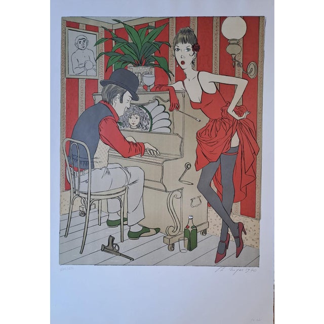 Philippe Henri Noyer, The Pianist, 1970, Lithograph For Sale - Image 7 of 7