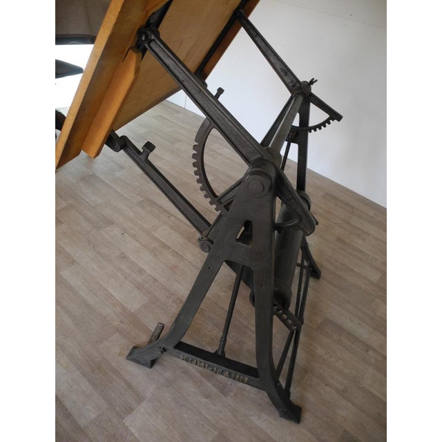 1920s Vintage Iron Architects Drawing Table, 1920s For Sale - Image 5 of 18