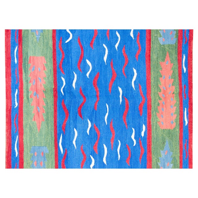 Textile Vintage Turkish Kilim Rug For Sale - Image 7 of 15