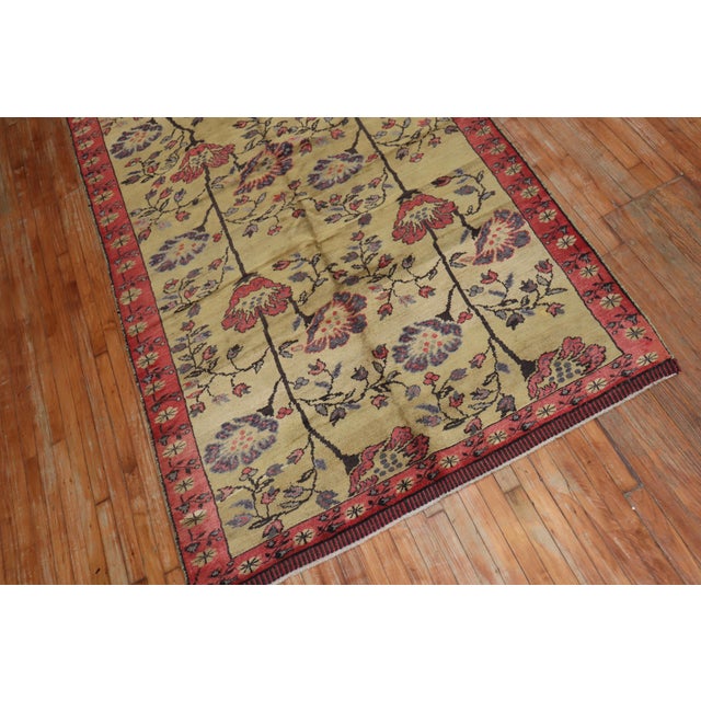 Vintage Zabihi Collection Floral Turkish Rug - 5'5" x 10' For Sale In New York - Image 6 of 12