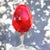 Mid-Century Modern Mid-Century Modern Ruby Red Art Glass Pedestal Vase with Twisted Stem, 1960s For Sale - Image 3 of 9