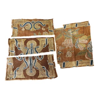 Antique French Woven Gobelins Tapestry Fragments - Set of 4 For Sale