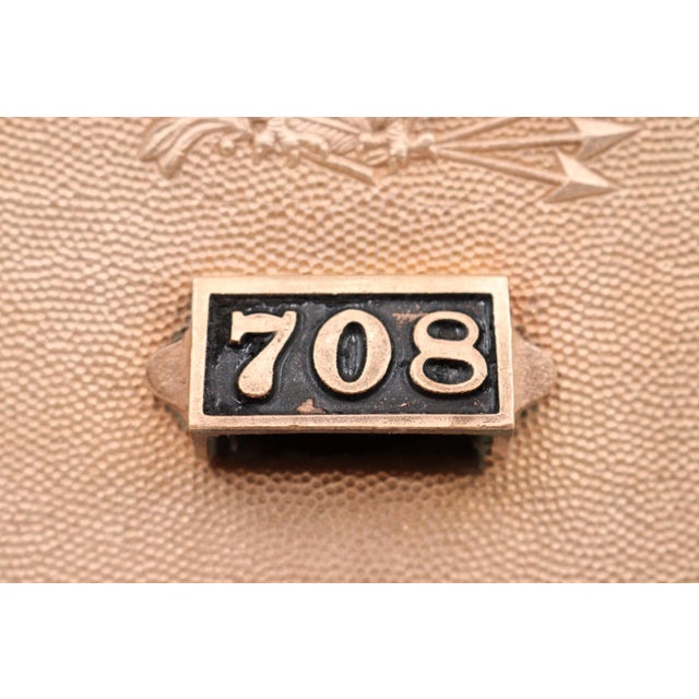 Mid 20th Century Antique Cast Bronze 708 United State Post Office Box Door For Sale - Image 5 of 8