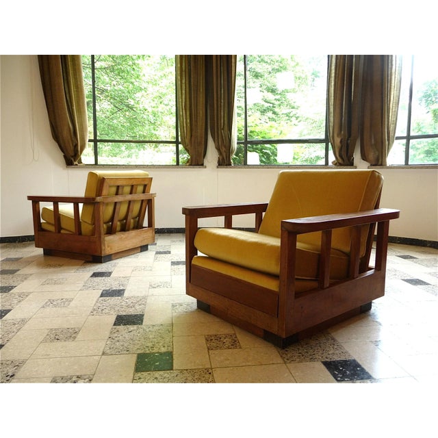 Cubist Art Deco Velvet Club Chair, 1920s For Sale - Image 4 of 18