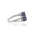 Metal 1.48ct Blue Sapphire & Diamond Cluster Ring in 14k White Gold Size 7 For Sale - Image 7 of 17