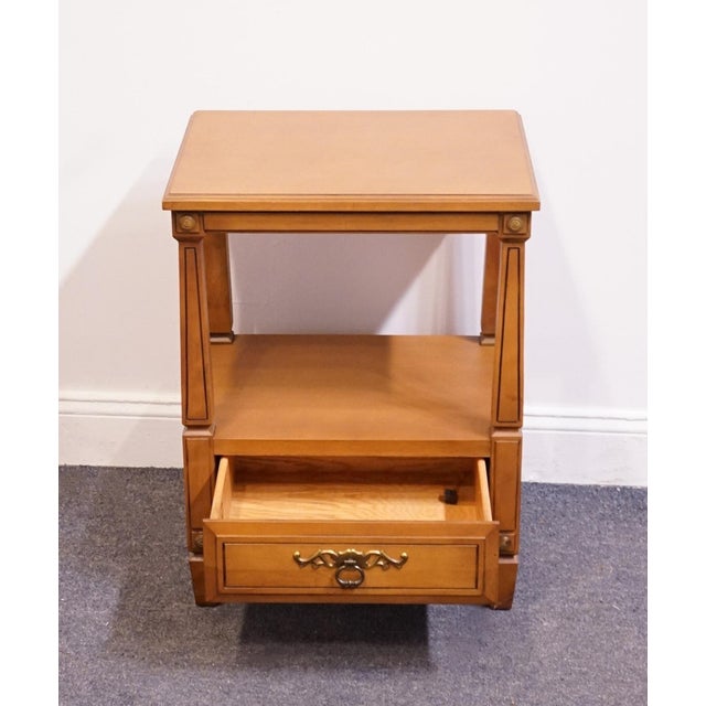 Rway Furniture Solid Hard Rock Maple Italian Neoclassical Tuscan Style 20" Tiered Nightstand For Sale In Kansas City - Image 6 of 13