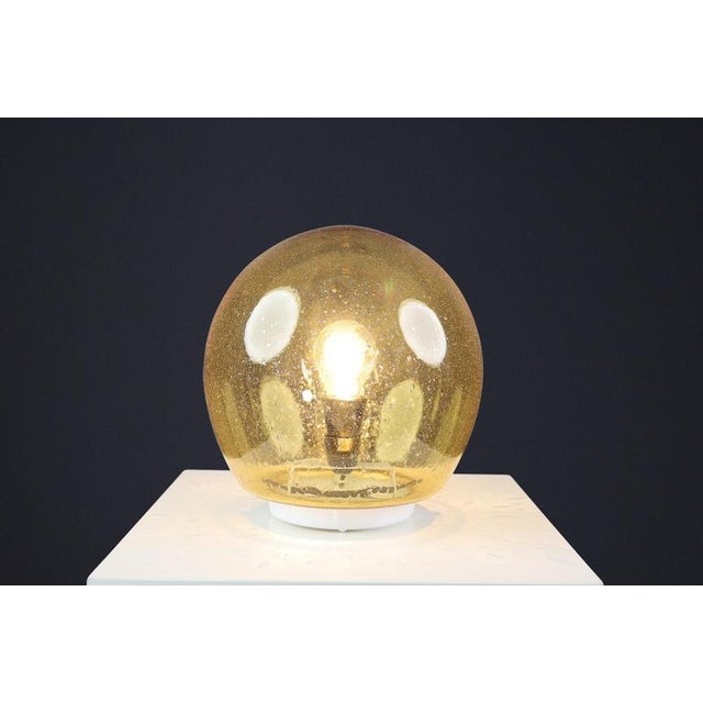 Mid-Century Golden Murano Glass Table Lamp, Italy, 1970s For Sale - Image 9 of 10