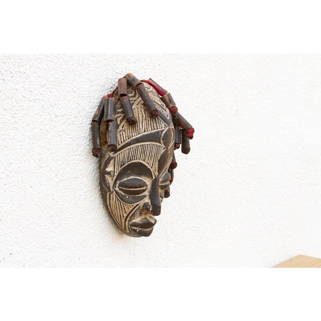 African Village Guardian African Painted Mask For Sale - Image 3 of 8