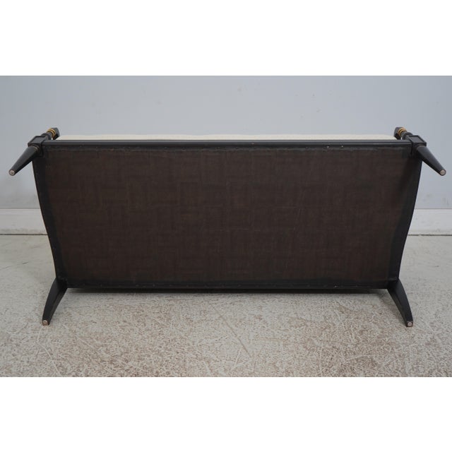 Regency Style Caned Back & Upholstered Settee For Sale - Image 12 of 12
