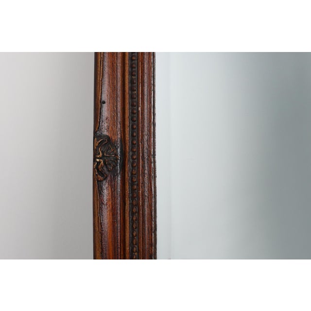 Antique Facet-Cut Mirror with Carved Wood Frame, France, 1850s For Sale - Image 6 of 12