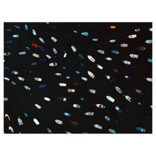 Felix Cesare, Aerial Top View Pattern of Anchored Boats at the Harbour, Photographic Paper For Sale