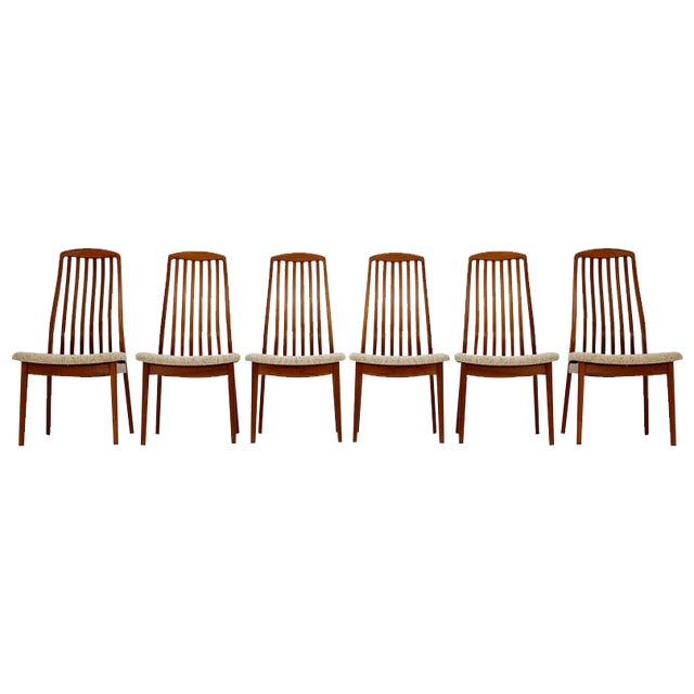 Danish Teak Dining Chairs by Schou Andersen, 1960s, Set of 6 For Sale