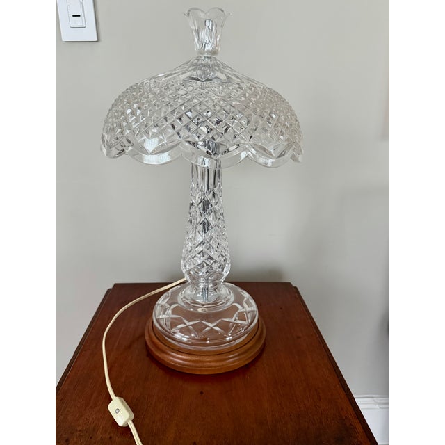 Glass Late 20th Century Waterford Crystal Achill Table Lamp For Sale - Image 7 of 9