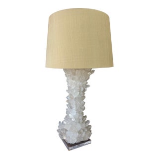 Crystal-Cluster Table Lamps - a Pair For Sale