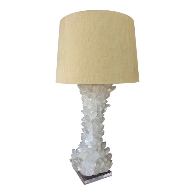 Crystal-Cluster Table Lamps - a Pair For Sale
