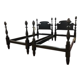 Mid 19th Century Leonards Mahogany Twin Beds - a Pair For Sale