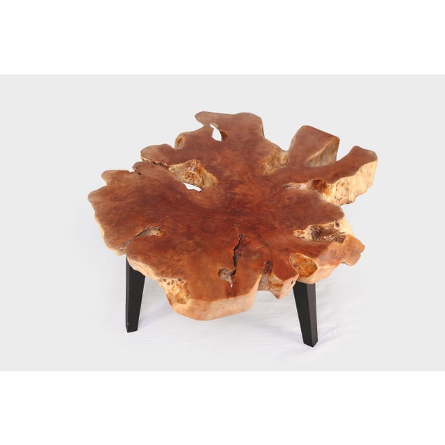 Hand constructed from lychee wood, the top of this coffee table is hand sanded and polished to show its natural lines and...