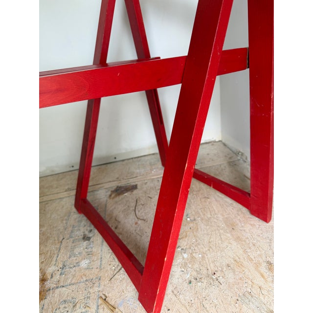 1960s Mid-Century Modern Red Folding Chair For Sale - Image 5 of 9