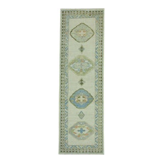 Turkish Oushak Rug 2'7" x 8'4" #19158 For Sale