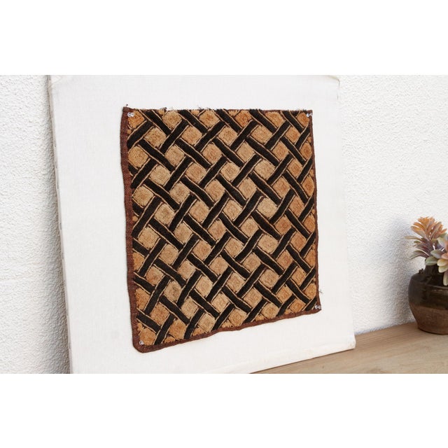 Honeycomb African Kuba Cloth Panel For Sale - Image 4 of 7