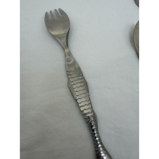 Mid-Century Cromargan Form 2500 Fish Cutlery from WMF, 1960s, Set of 12 For Sale - Image 6 of 9