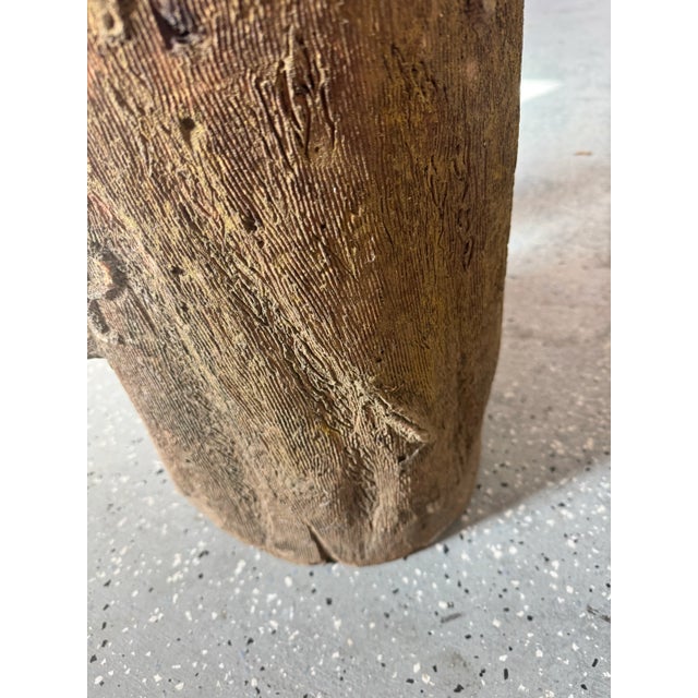 Pair of French Mid 20th Century Faux Bois Stone Stools For Sale - Image 11 of 12