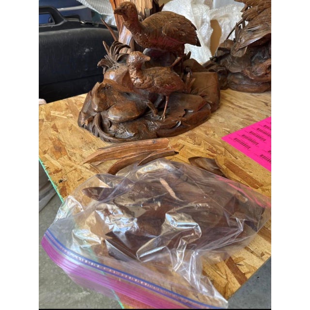Late 20th Century Monumental Hand-Carved Solid Wood Marsh Wildlife Sculpture With Original Shipping Crate For Sale - Image 10 of 10
