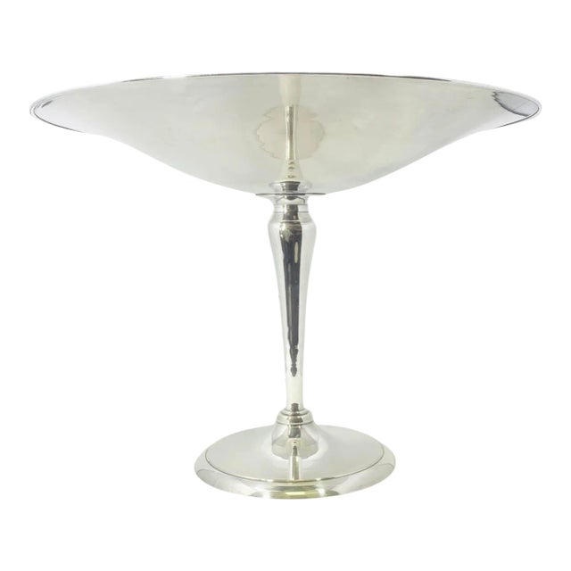 Late 20th Century Monumental Silver Plated Tazza For Sale