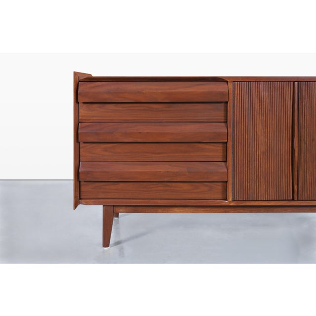 Lane Furniture Vintage “1st Edition” Walnut Dresser by Lane For Sale - Image 4 of 14